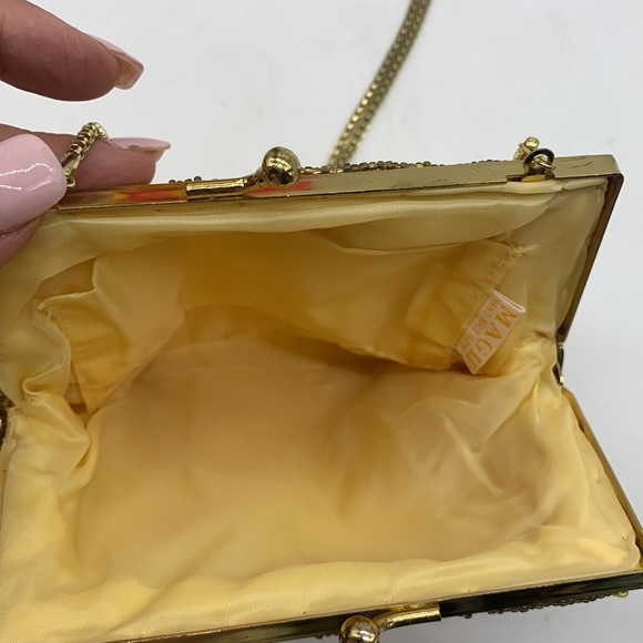 Magid Gold Beaded Special Occasion Small Evening Bag MCB4236 - Picture 5 of 10